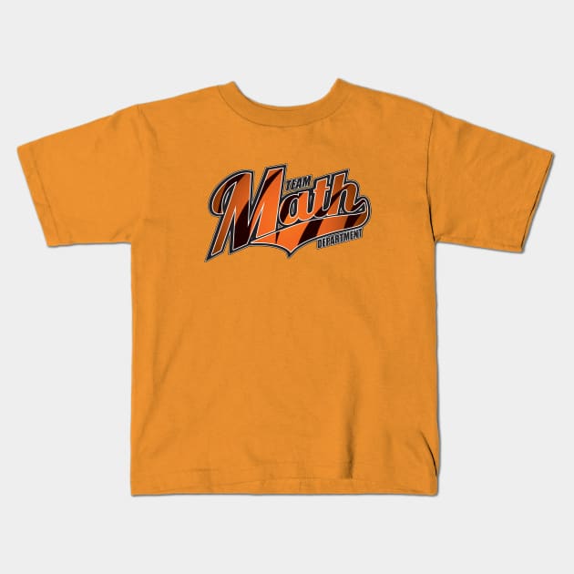 Team Math Tigers Kids T-Shirt by Dragonheart Studio